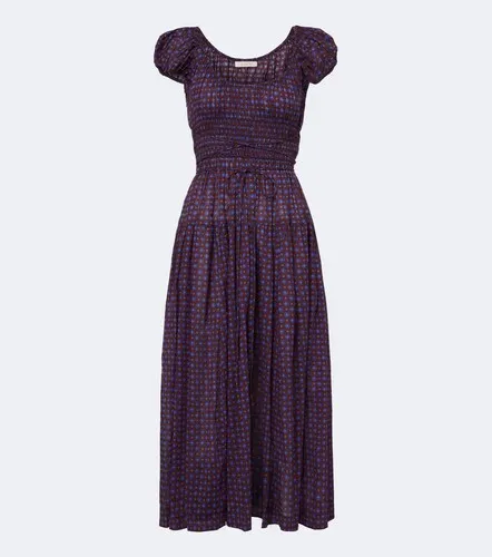 Dôen Vestido midi Quinelle de algodón fruncido estampado - Doen - Modalova