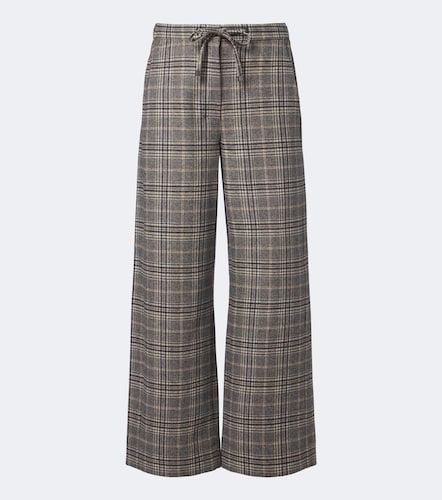 Checked virgin wool wide-leg pants - 'S Max Mara - Modalova