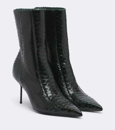 Lidia snake-effect leather ankle boots - Paris Texas - Modalova