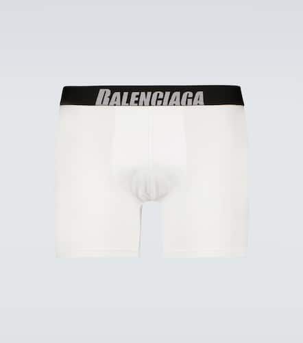 Logo cotton-blend boxer briefs - Balenciaga - Modalova