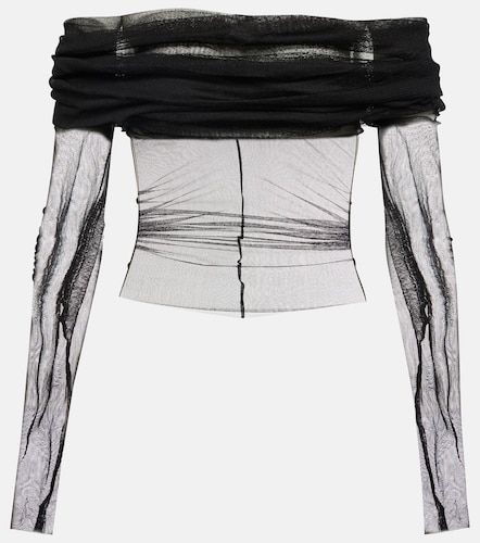 Top off-shoulder in seta - Christopher Esber - Modalova