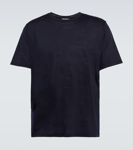 T-shirt in jersey di seta e lana - Saint Laurent - Modalova