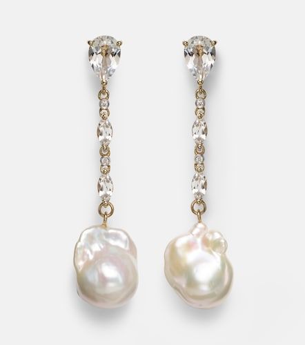 Orecchini in 14kt con perle e topazio - Mateo - Modalova