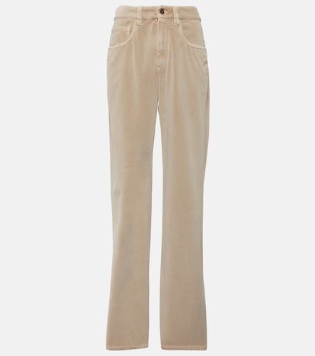 Pantalones rectos de terciopelo de algodón - Brunello Cucinelli - Modalova
