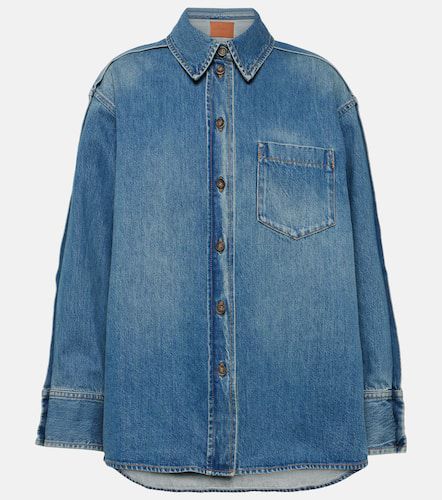 Oversized denim shirt - Victoria Beckham - Modalova