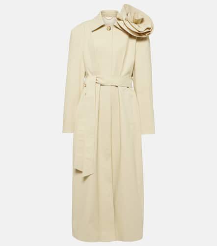 Floral-appliquÃ© cotton gabardine trench coat - Magda Butrym - Modalova