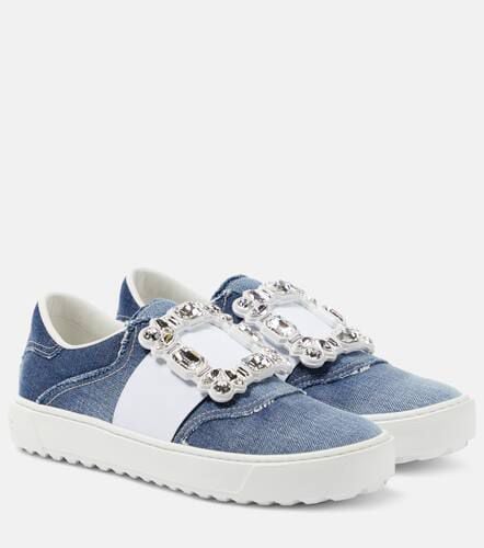 Very Vivier fringed denim sneakers - Roger Vivier - Modalova