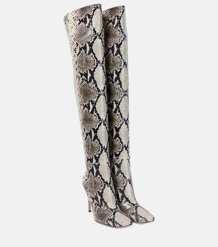 Snake-effect leather over-the-knee boots - Gianvito Rossi - Modalova