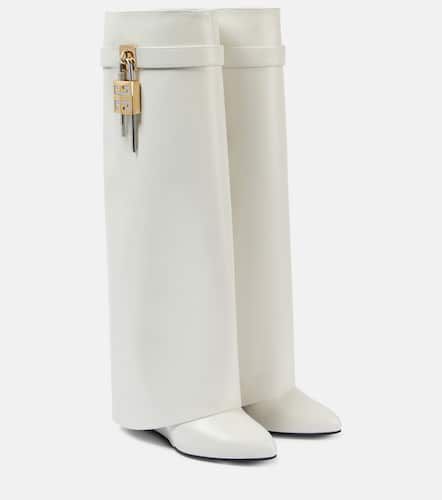 Shark Lock leather knee-high boots - Givenchy - Modalova