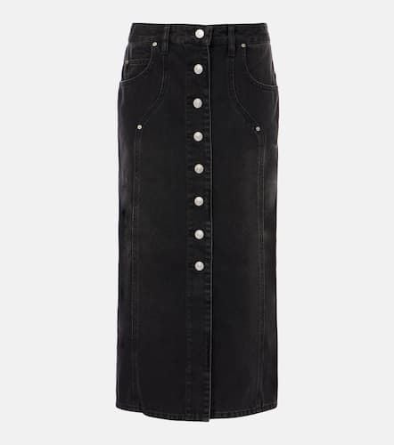 Vandy high-rise denim midi skirt - Marant Etoile - Modalova