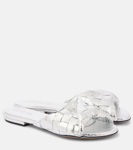 Blink Intrecciato metallic leather mules - Bottega Veneta - Modalova