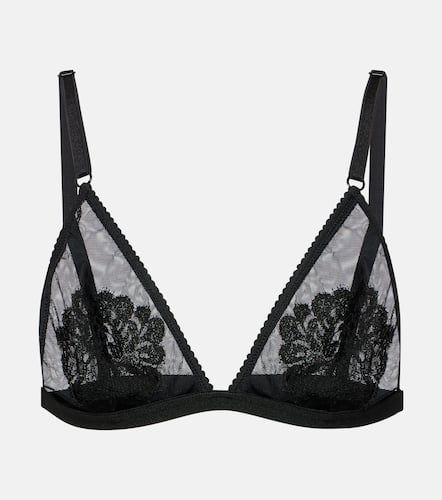 Lace-trimmed mesh bra top - Dolce&Gabbana - Modalova