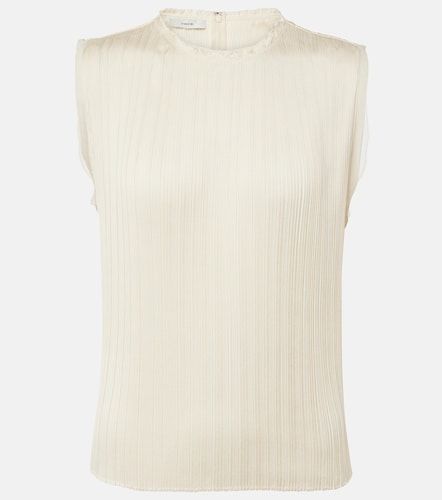 Top in raso e chiffon con pince - Vince - Modalova