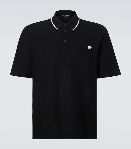 Polo de algodón con DG bordado - Dolce&Gabbana - Modalova