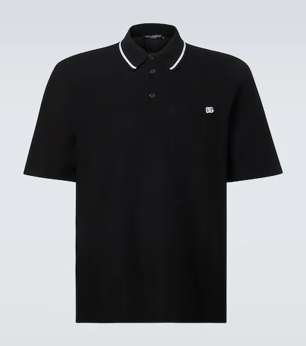 Polo de algodón con DG bordado - Dolce&Gabbana - Modalova