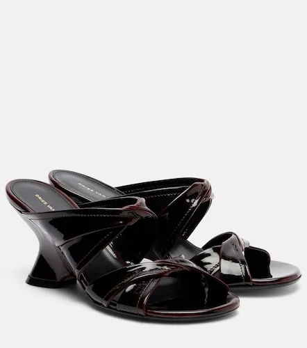 Mules con cuña 75 de charol - Dries Van Noten - Modalova