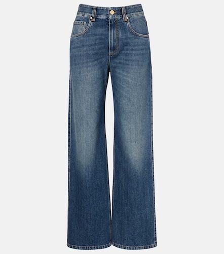 Jeans a vita alta e gamba larga - Brunello Cucinelli - Modalova
