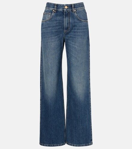 Jeans anchos de tiro alto con cuentas Monili - Brunello Cucinelli - Modalova
