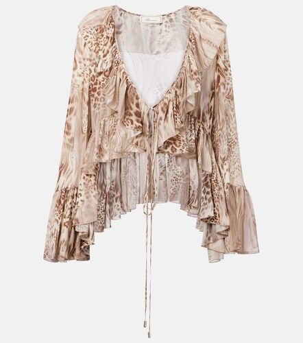 Blumarine Top de gasa estampado - Blumarine - Modalova