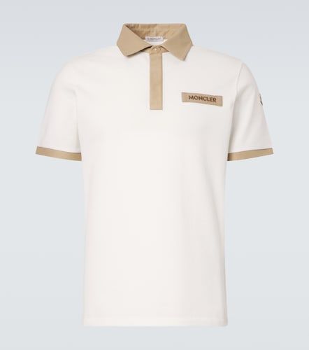 Polo in piqué di cotone con logo - Moncler - Modalova