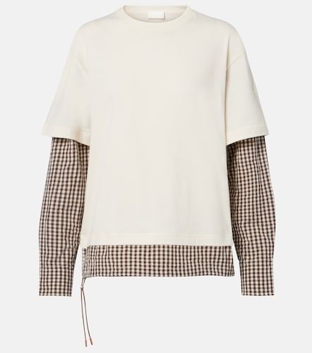 Camiseta de jersey de algodón a cuadros - Moncler - Modalova