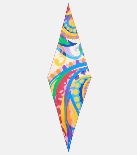 Sciarpa in twill di seta con stampa - Etro - Modalova