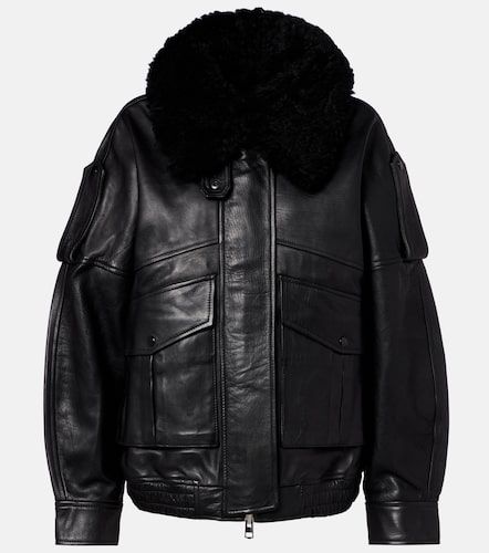 Oversize-Lederjacke Avril mit Shearling - Agolde - Modalova