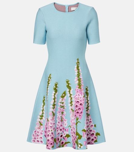 Miniabito in jacquard con stampa floreale - Oscar de la Renta - Modalova