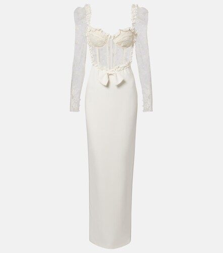 Robe aus Cady mit Spitze - Alessandra Rich - Modalova