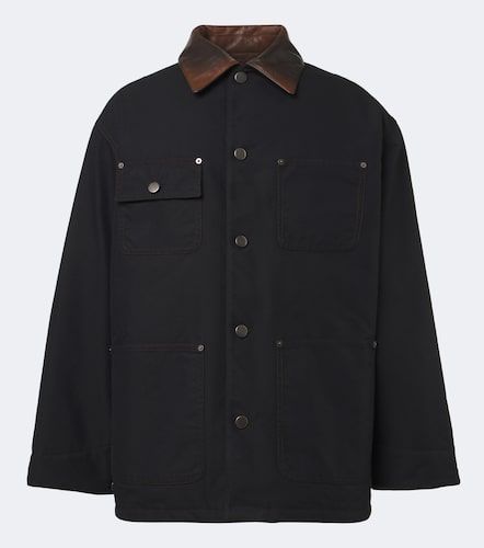 Jacke aus einem Baumwollgemisch mit Leder - Prada - Modalova