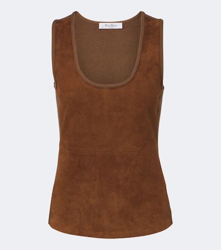 Wool and cashmere-paneled suede top - Max Mara - Modalova