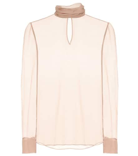 Silk chiffon turtleneck top - Valentino - Modalova