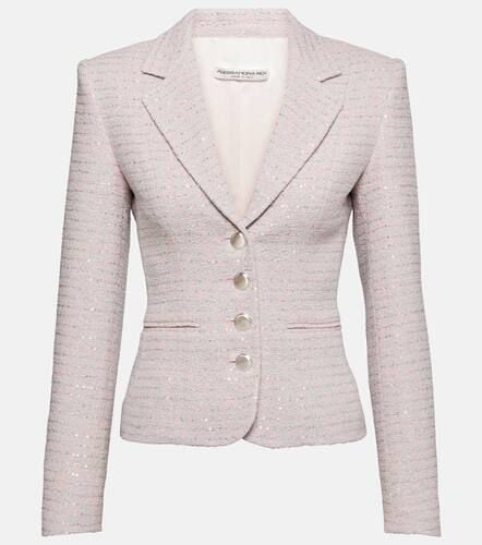 Sequined single-breasted tweed blazer - Alessandra Rich - Modalova