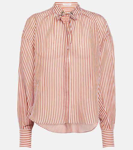 Striped cotton-blend shirt - Brunello Cucinelli - Modalova