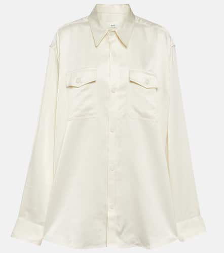 Cupro and wool-blend overshirt - Ami Paris - Modalova