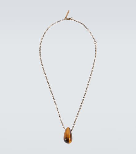 Tiger eye signet necklace - Dries Van Noten - Modalova