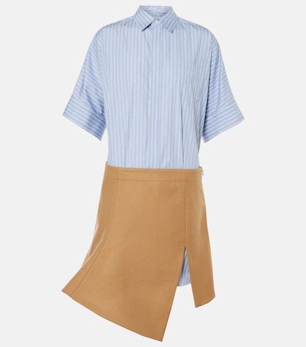 Abito corto Melton in cotone e lana - Sacai - Modalova