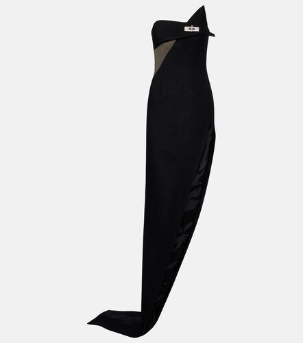 Cutout asymmetric wool-blend gown - David Koma - Modalova