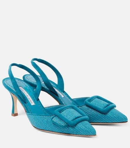 Maysli 70 raffia slingback pumps - Manolo Blahnik - Modalova