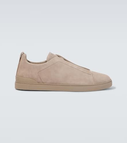 Slip-on Triple Stitch in suede - Zegna - Modalova