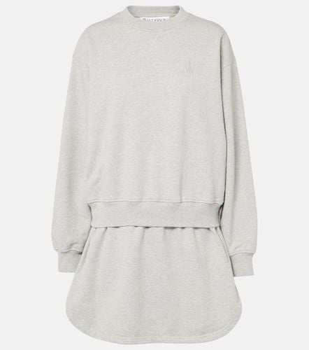 Layered cotton jersey sweatshirt dress - JW Anderson - Modalova