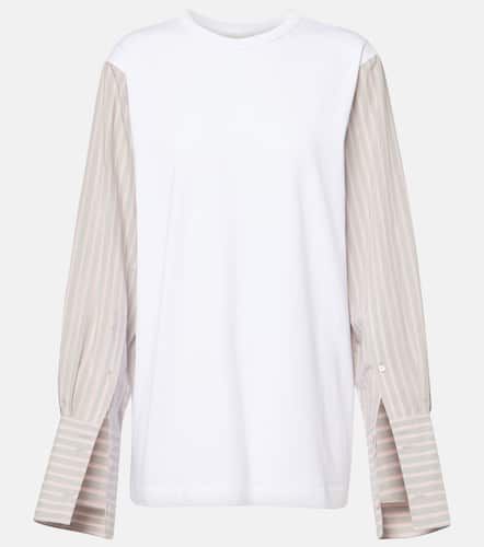 Deconstructed cotton-blend T-shirt - Dries Van Noten - Modalova