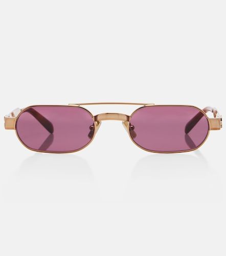 Gafas de sol ovaladas con logo - Miu Miu - Modalova