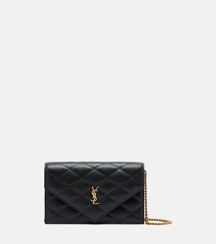 Paris leather wallet on chain - Saint Laurent - Modalova