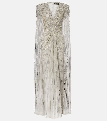 Abito lungo Lotus Lady con mantella - Jenny Packham - Modalova