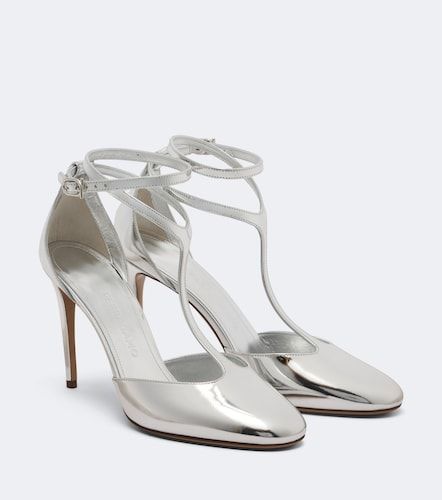 Tildea metallic leather slingback pumps - Ferragamo - Modalova