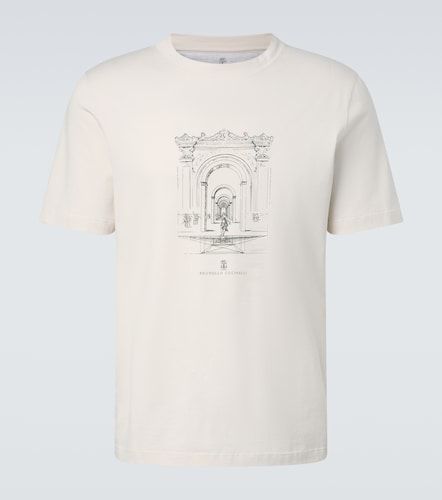 Camiseta de algodón estampada - Brunello Cucinelli - Modalova