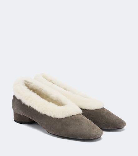 Ballerine Delia in suede con shearling - Aeyde - Modalova