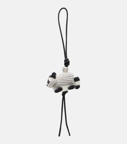 Racoon leather-trimmed bag charm - Loewe - Modalova