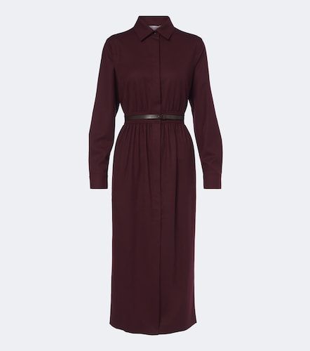 Belted wool-blend shirt dress - Max Mara - Modalova